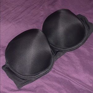 Victoria’s Secret PINK push up strapless bra black